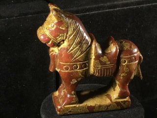 Chinese Old Natural Jade Hand - Carved Hongshan Horse Statue Pendant Xo249
