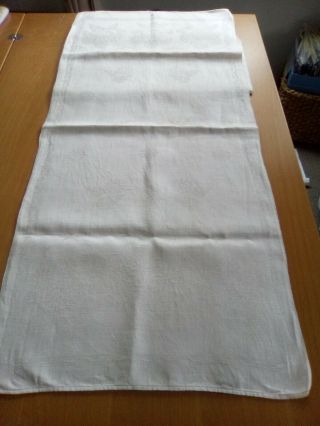 3 Antique French Linen Hand Towels With Mono Ad
