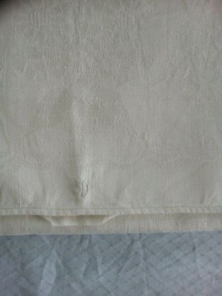 3 Antique French Linen Hand Towels with Mono AD 4