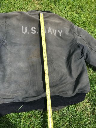 Rare Vtg 40s 50s USN US Navy Deck Work Wear Jacket Coat Stencil WW2 Era Clasps 4