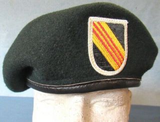Vietnam War Us Army 5th Special Forces Group Beret With Camouflage Lining