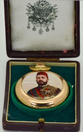 Unique Historic 18k Gold&enamel Watch,  Made For The Egypt Governor Tewfik Pasha