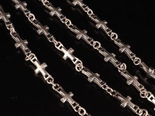 KING BABY TRADITIONAL CROSS PENDANT NECKLACE STERLING 925 SILVER OLD 6