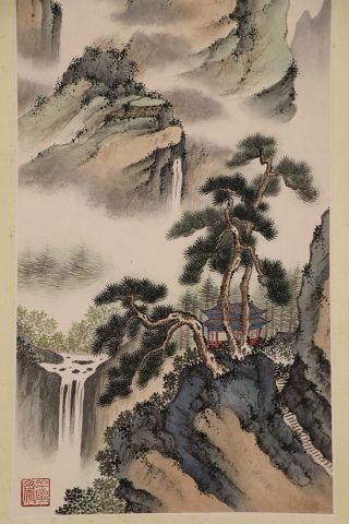 CHINESE HANGING SCROLL ART Painting Sansui Landscape E8026 4
