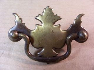 (10) VINTAGE BRASS FINISH DRAWER PULLS / HANDLES - - SCREWS 4