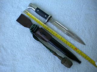 ww2 German dress bayonet RARE ETCHED engraved marked short model frog knot 9