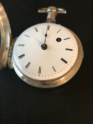 Rare Early Silver Vintage Fusse Pocket Watch For Restoration 4