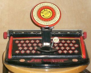 Vintage Marx Toys Tin Litho Junior Dial Typewriter