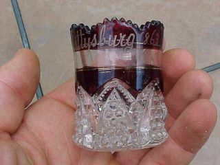 Early Gettysburg Pa Civil War 1863 Crystal Ruby Glass Souvenir
