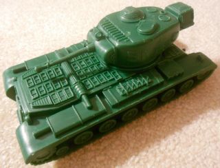 Vintage 1960s Marx Battleground Playset - 51 Tank Dark Green Usa Wwii