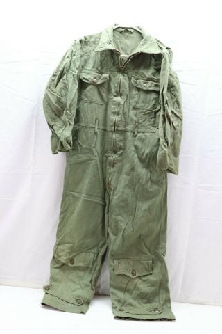 Wwii Us Od Wool Wasp Flight Suit Zipper Front 6 Pockets Size Xsmall/small W369