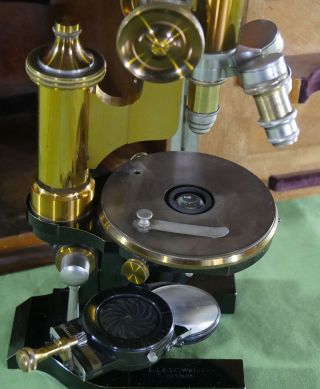 Extremely Rare Ernst Leitz Binocular Microscope Brass c.  1890 5
