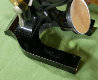 Extremely Rare Ernst Leitz Binocular Microscope Brass c.  1890 6