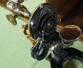 Extremely Rare Ernst Leitz Binocular Microscope Brass c.  1890 7