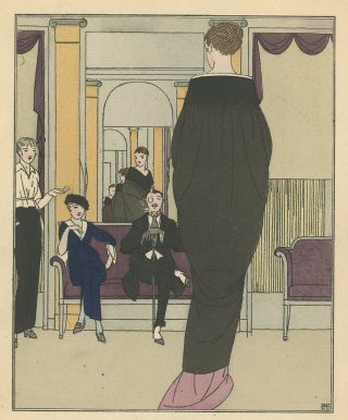 Gazette Du Bon Ton Art Deco Pochoir 1914 Bernard Boutet De Monvel Fashion Show