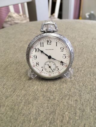 Antique Pocket Watch A.  W.  W.  Co.  Waltham,  1908,  12s,  17j,