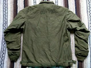 Vtg Usn A2 Deck Jacket 40s 50s 60s Ww2 Military Korean War Med Cold Weather