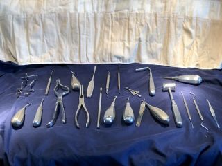 Vintage Surgeon Set W/ 23 Surgical Tools