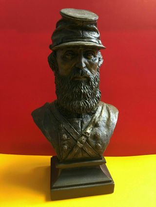 Ron Tunison Civil War Confederate Stonewall Jackson Cold Cast Bronze Bust Statue