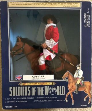 Revolutionary War " British Marines Officer " On Horse Soldiers Of The World Nib
