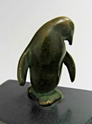 Vintage Mid Century Set of Metal Penguin Bookends Frankart Ronson Nuart Era 2