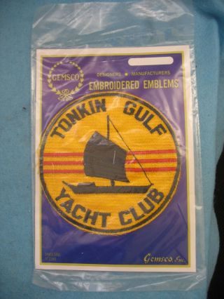 In Package 1966 Gemsco Large Tonkin Gulf Yacht Club Jacket Patch, .