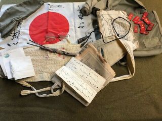Large Group Ww2 Japanese Army Bring Back Items From Named Usmc 