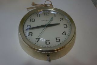 Vintage Ge Electric School Clock Model 2012 Glass Retro