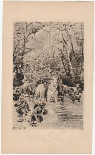 Rare Antique Print 1897 Civil War Gettysburg Robert E Lee Invades North By Davis