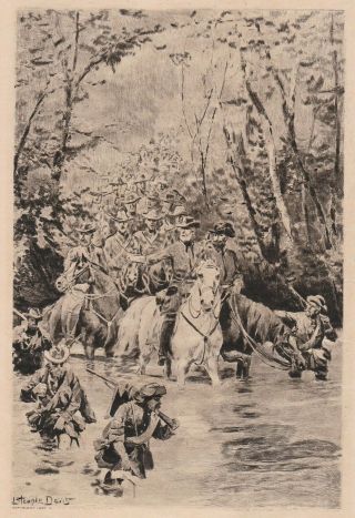 RARE Antique Print 1897 Civil War Gettysburg Robert E Lee Invades North by Davis 2
