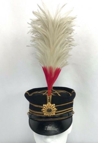 Wwii Japanese Army Officers Formal Dress Hat With Feather Plum