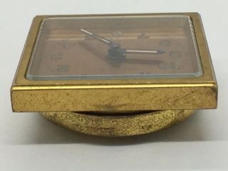 Tiffany & Co Brass Swiss Metal Alarm Clock 8 Days Swiss Made 7