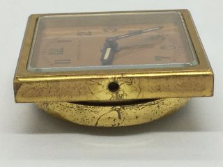 Tiffany & Co Brass Swiss Metal Alarm Clock 8 Days Swiss Made 8