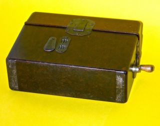 1944 RARE WW2 GERMAN ARMY MILITARY CRANK FIELD PHONE RADIO MODEL BAKELITE CASE 5