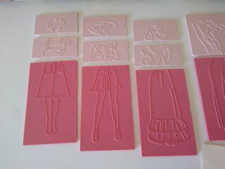 Vintage 1978 Tomy FASHION PLATES Girls Clothing Design Kit Toy COMPLETE/CLEAN 5