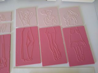 Vintage 1978 Tomy FASHION PLATES Girls Clothing Design Kit Toy COMPLETE/CLEAN 6