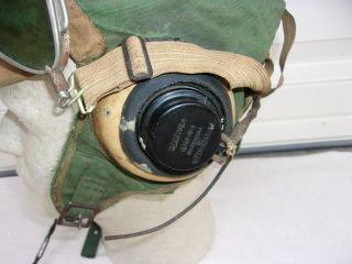 WW2 US Navy Modified Flight Deck Crew Helmet with Avionics,  AN6530 Goggles COOL 3