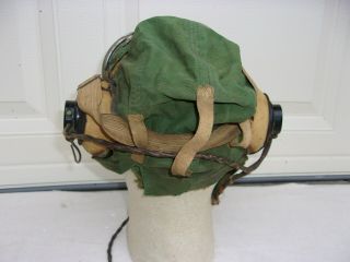 WW2 US Navy Modified Flight Deck Crew Helmet with Avionics,  AN6530 Goggles COOL 4