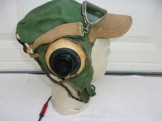 WW2 US Navy Modified Flight Deck Crew Helmet with Avionics,  AN6530 Goggles COOL 5