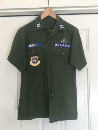 Air Force Flight Nurse Shirt Utility Cotton Og - 107 Vietnam Era Vintage