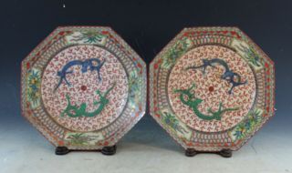 Antiqu.  Chinese Export Hand Painted Porcelain Plates