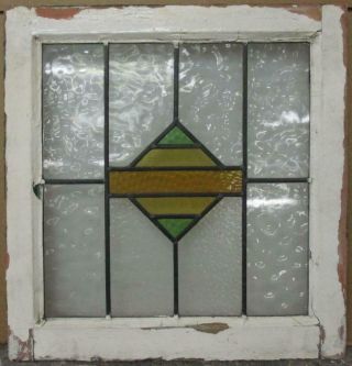 Old English Leaded Stained Glass Window Geometric Design 19.  25 " X 20 "