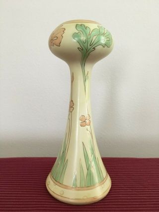Royal Dux Art Nouveau Porcelain Vase (old Vintage Austria Pin Deco Ceramic 13.  5 "