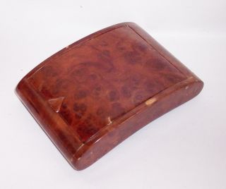 Vintage French ART DECO Wooden BURR/Burl WOOD CIGAR Trinket BOX Walnut Treen 3