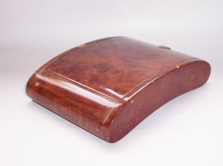 Vintage French ART DECO Wooden BURR/Burl WOOD CIGAR Trinket BOX Walnut Treen 5