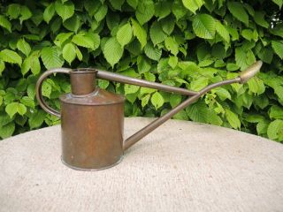 Small Vintage Copper Haws Watering Can With Copper Rose (532)