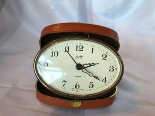 Vintage Bradley Wind - Up Travel Alarm Clock Made In West Germany