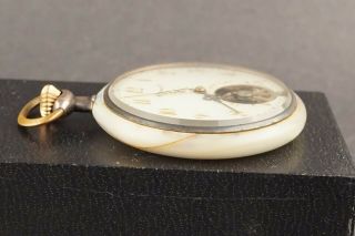 BREGUET VERY RARE MOTHER OF PEARL CASE PARTIAL SKELETON POCKET WATCH WS441 10