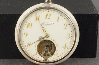 BREGUET VERY RARE MOTHER OF PEARL CASE PARTIAL SKELETON POCKET WATCH WS441 3