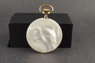 BREGUET VERY RARE MOTHER OF PEARL CASE PARTIAL SKELETON POCKET WATCH WS441 5